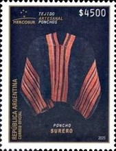 [MERCOSUR Issue - Handmade Fabrics - Poncho, type EIL]