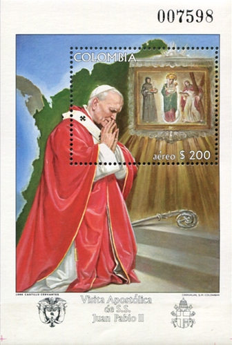 [Airmail - Visit of Pope John Paul II, type ]