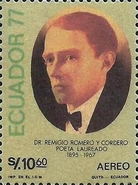 [Airmail - The 10th Anniversary of the Death of Dr. Remigio Romero y Cordero, Poet, type BMB1]