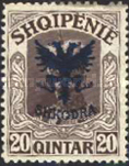 [Prince William of Wied Issue Overprinted Coat of Arms, type Q2]