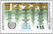 [International Youth Year and 40th Anniversary of the United Nations, type AFO]