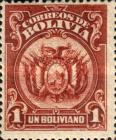 [Coat of Arms - Without dot after "BOLIVIA" in Oval, type AU16]
