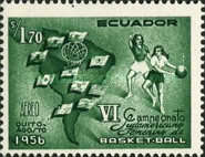 [Airmail - The 6th South American Women's Basketball Championships, type AFU]