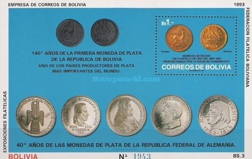 [The 40th Anniversary of German Silver Coins & the 140th Anniversary of Bolivian Silver Coins, type ]