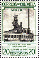 [Airmail - Inauguration of Paz del Rio Steel Plant, type VN1]