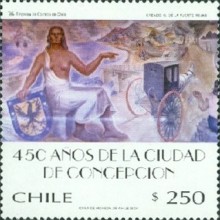 [The 450th Anniversary of City of Concepcion - Depicting Paintings by G. de la Fuente Riojas, type BMD]