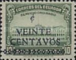 [Issue of 1944 Overprinted "c VEINTE CENTAVOS" and Surcharged, type SW]