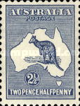 [Definitive Issues - Kangaroo and Map - Different Watermark, type A23]
