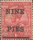 [King George V, 1865-1936 - Stamp of 1911 Surcharged in Black, type XBI]