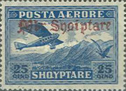 [Airmail Stamps of 1925 Overprinted "Mbr. Shquiptare", type BD2]