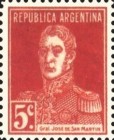 [Definitive Issues - General San Martin, with Period after Value, type CU5]