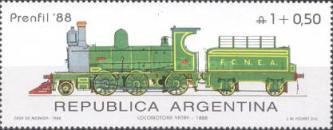[Philatelic Literature Exhibition "Prenfil '88" - Buenos Aires - Railways, type BKJ]