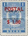 [Public Works Fiscal Stamps - Overprinted "TIMBRE DE LA CONSTRUCCION" and "POSTAL" and Surcharged, type BBM]