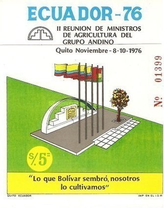 [Airmail - Meeting of Agricultural Ministers of Andean Countries, Quito, type XLA]