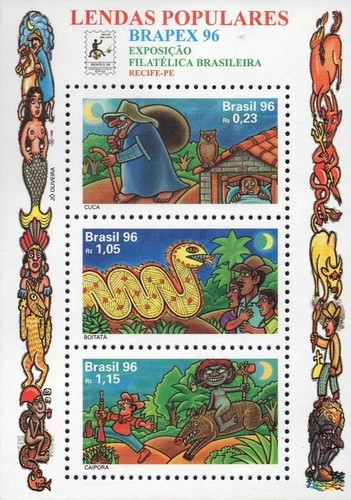 [National Stamp Exhibition "BRAPEX '96" - Recife, Pernambuco, Brazil - Folk Legends, type ]
