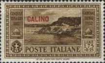 [Italian Occupation- Italian Postage Stamps No. 360-369 Overprinted "CALINO", type P]