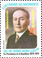 [Airmail - The 100th Anniversary of the Birth of Dr. Isidro Ayora Cueva, President, 1926-31, 1879-1977, type BQM]