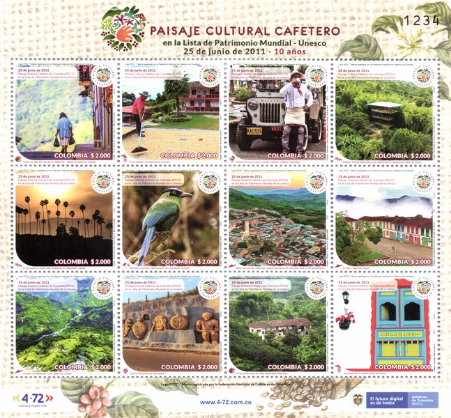 [UNESCO World Heritage - The Coffee Cultural Landscape of Colombia - 10th Year of Inclusion, type ]
