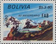 [Airmail Stamps - The 50th Anniversary of the Bolivian Air Force, type SI]