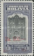 [Airmail - Currency Revaluation - Founding of La Paz stamps of 1951 Surcharged, type FO3]