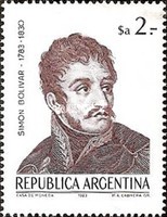 [THe 200th Anniversary of the Birth of Simon Bolivar, type AZT]