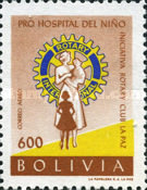 [Airmail - Founding of Children's Hospital by La Paz Rotary Club, type IO4]