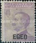 [Italian Postage Stamps Overprinted "EGEO", type B1]