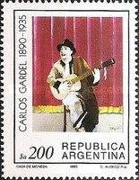 [The 50th Anniversary of the Death of Carlos Gardel, Entertainer, type BDI]
