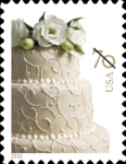 [Greeting Stamp - Wedding Cake - "2014" Imprint, type FNI4]