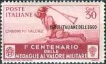 [Italian Postage Stamps in Different Colors Overprinted "ISOLE ITALIANE DELL'EGEO", type BF]
