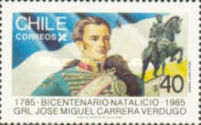 [The 200th Anniversary of the Death of Jose Miguel Carrera Verdugo, 1785-1821, type AFU]