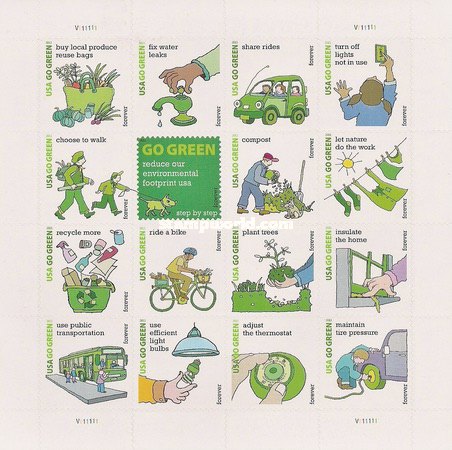 [Go Green Campaign - Self-Adhesive Stamps (44 cents), type ]