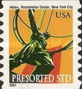 [Atlas, Rockefeller Center - Self-Adhesive Coil Stamp (10 cents), type DQD]
