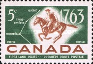 [The 200th Anniversary of Quebec-Trois-Rivieres-Montreal Postal Service, type JH]