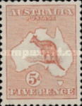 [Definitive Issues - Kangaroo and Map, type A6]