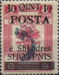 [Austrian Postage Stamps Handstamped in Black - Red Comet Shooting Left, type L3]