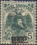 [Skanderbeg Overprinted in 3 Different Types, type U]
