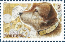[Dogs - Owney, Mascot of the Railway. Self-Adhesive Stamp (44 cents), type FWD]
