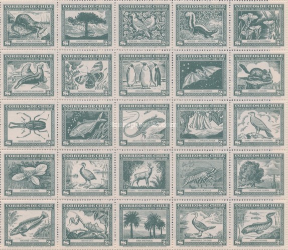 [The 100th Anniversary of Publication of Natural History of Chile by Claudio Gay - Inscription "CENTENARIO DEL LIBRO DE GAY 1844-1944", type ]