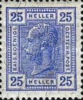 [Emperor Franz Josef I, 1830-1916 - Colored Numerals, Without Varnish Bars, type T11]
