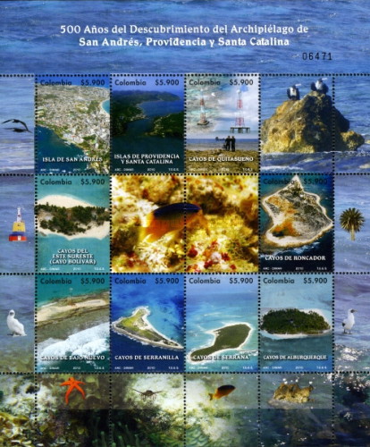 [The 500th Anniversary of the Discovery of the Archipelago of St Andres, Providence and St Catherine - Isla de San Andres, type ]
