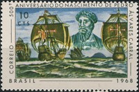 [The 500th Anniversary of the Birth of Pedro Cabral, Discoverer of Brazil, 1468-1526, type AQU]