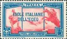[Express Airmail - Italian Stamps No 375-376 in Different Colors Overprinted "ISOLE ITALIANE DELL'EGEO", type AN]