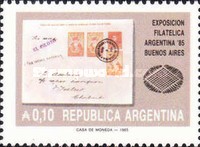 [International Stamp Exhibition "ARGENTINA '85" - Buenos Aires - Stamps on Stamps, type BEA]