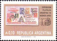 [International Stamp Exhibition "ARGENTINA '85" - Buenos Aires - Stamps on Stamps, type BEC]