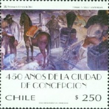 [The 450th Anniversary of City of Concepcion - Depicting Paintings by G. de la Fuente Riojas, type BME]
