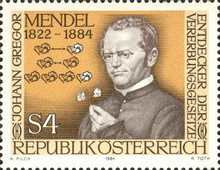 [The 100th Anniversary of the Death of Johann Gregor Mendel, type AXD]