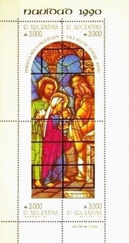 [Christmas, Stained Glass Windows by Carlos Quaglia from Church of Immaculate Conception, Villaguay, type ]