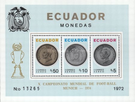 [Football World Cup - West Germany - Coins Stamps of 1973 With Inscription below Stamps, type XGL]