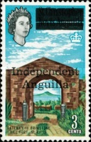 [Postage Stamps from St. Kitts and Nevis Overprinted "Independent Anguilla", type A3]